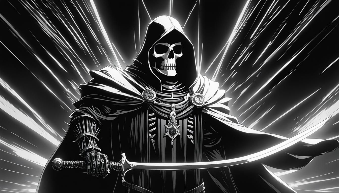 Templar Skeleton Transcends in Anime Style