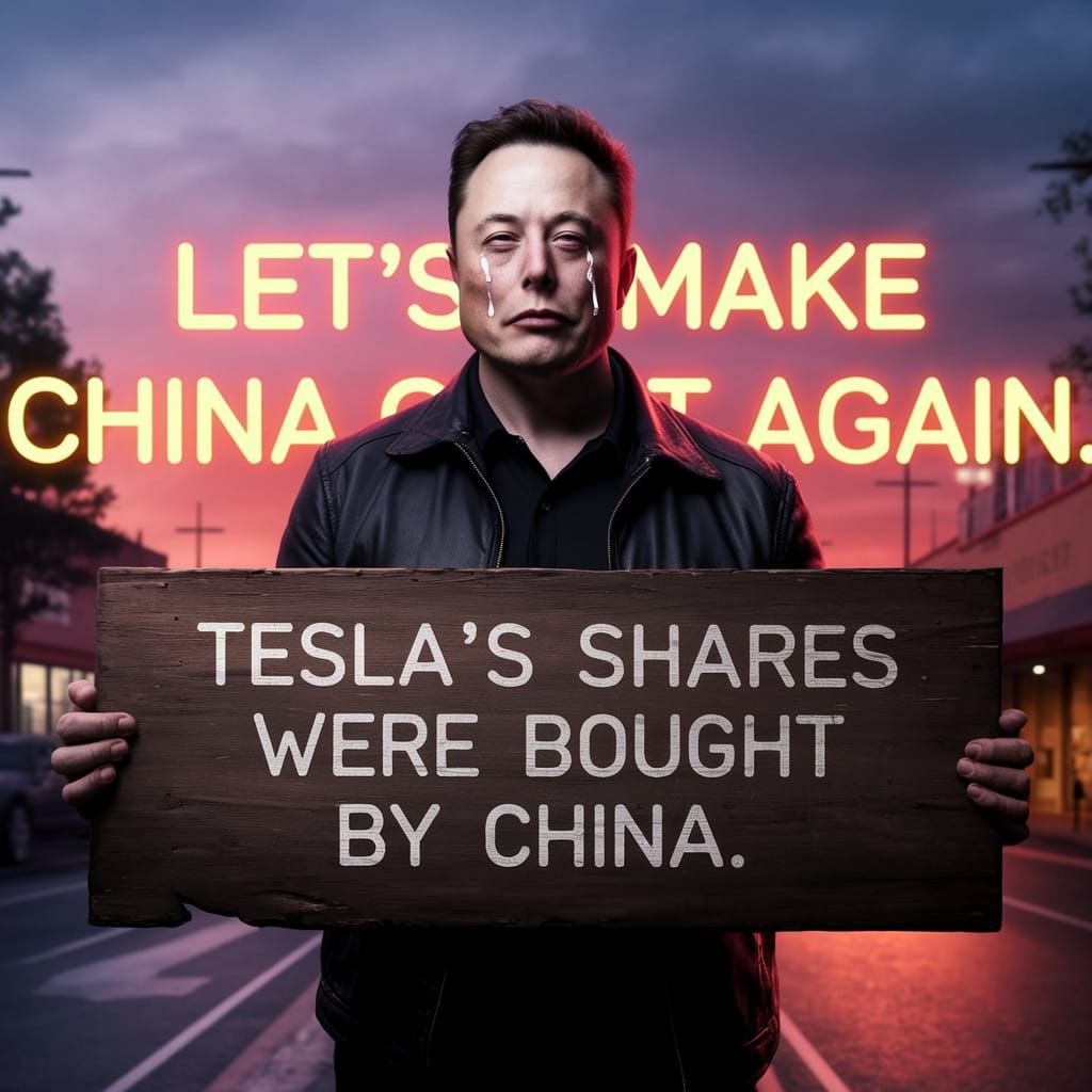 Elon Musk is standing on a street near Walmart as a panhandl...