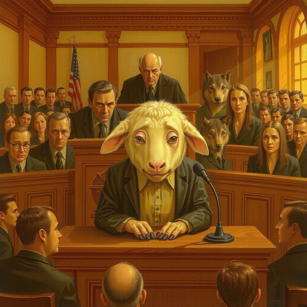 "Your Honor… I may have baaa-d judgment.” 🐑💼
The courtroom drama heats up as the nervous lamb takes the stand — and th...