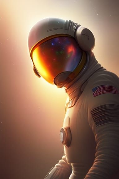 Hyperdetailed Spaceman Portrait in Dynamic Lighting