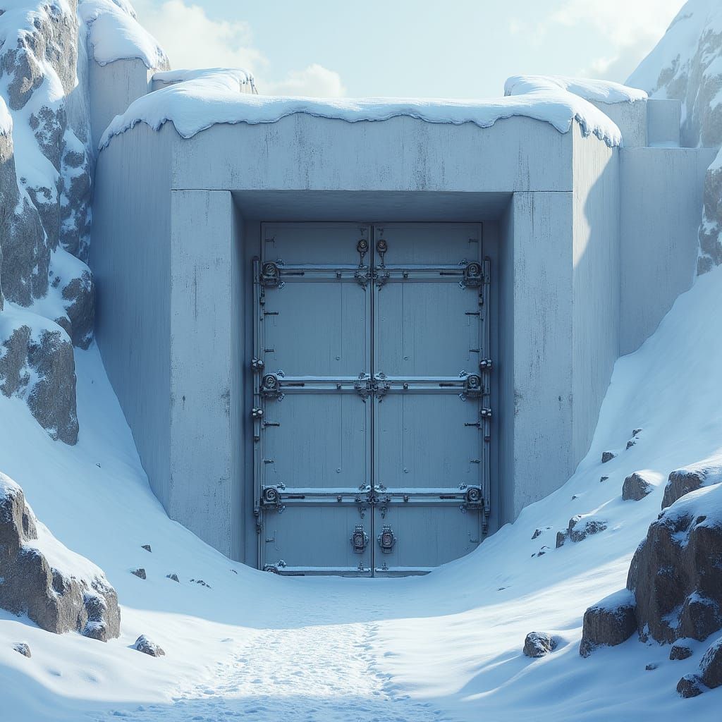 Arctic Fortress Prison in High-Fantasy Style