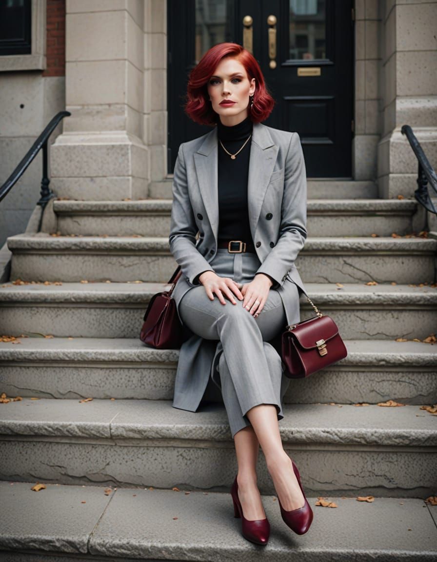 Elegant Crossdresser in Classic Fashion Style