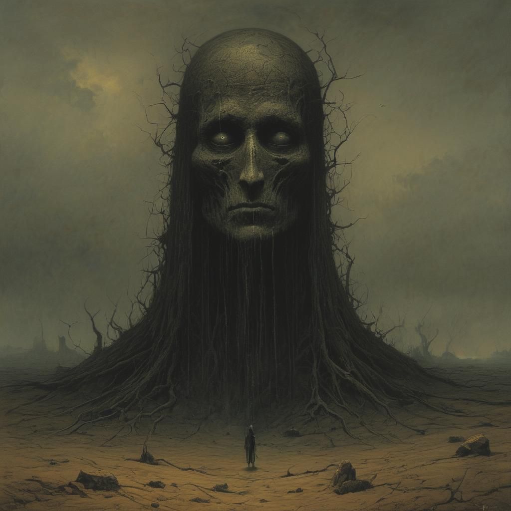 Grimdark Image in the Style of Beksinski