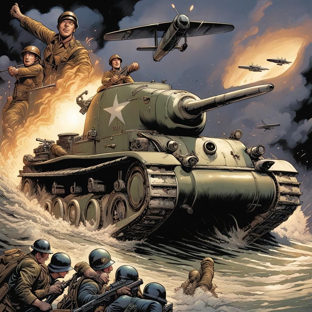 World War II in Comic Book Style