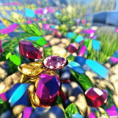 Brilliant Gemstone Collection: A Digital Art Display