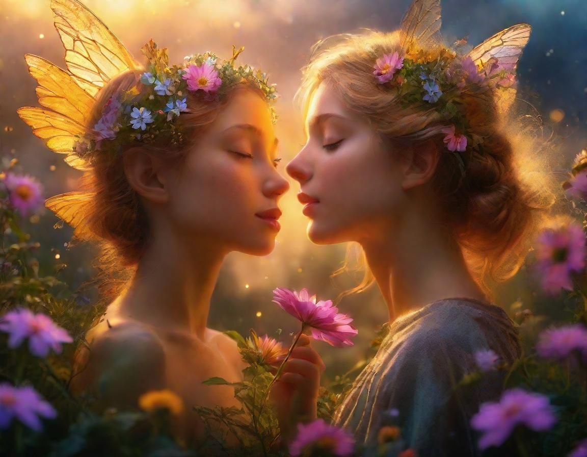 Fairies Bring Color to Winter Landscape