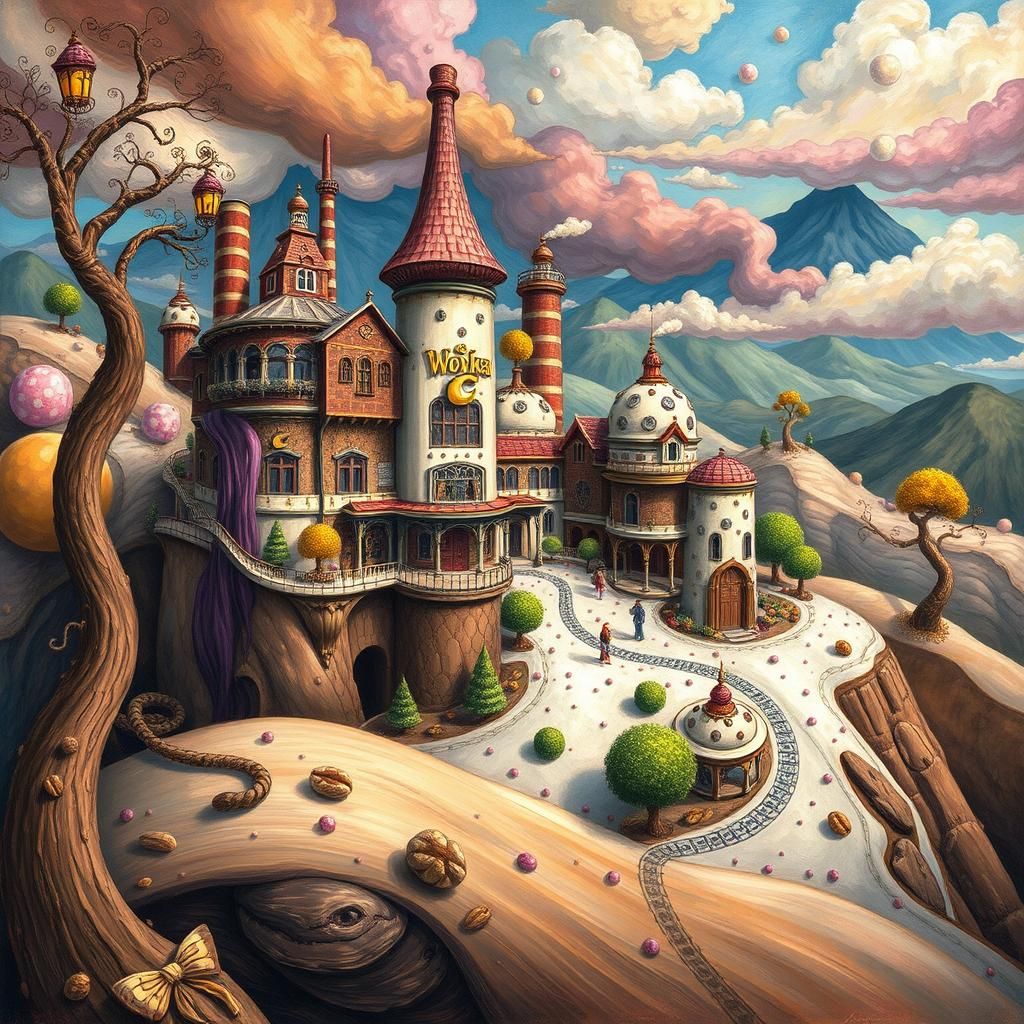 Whimsical Chocolate Factory on Rocky Road Island