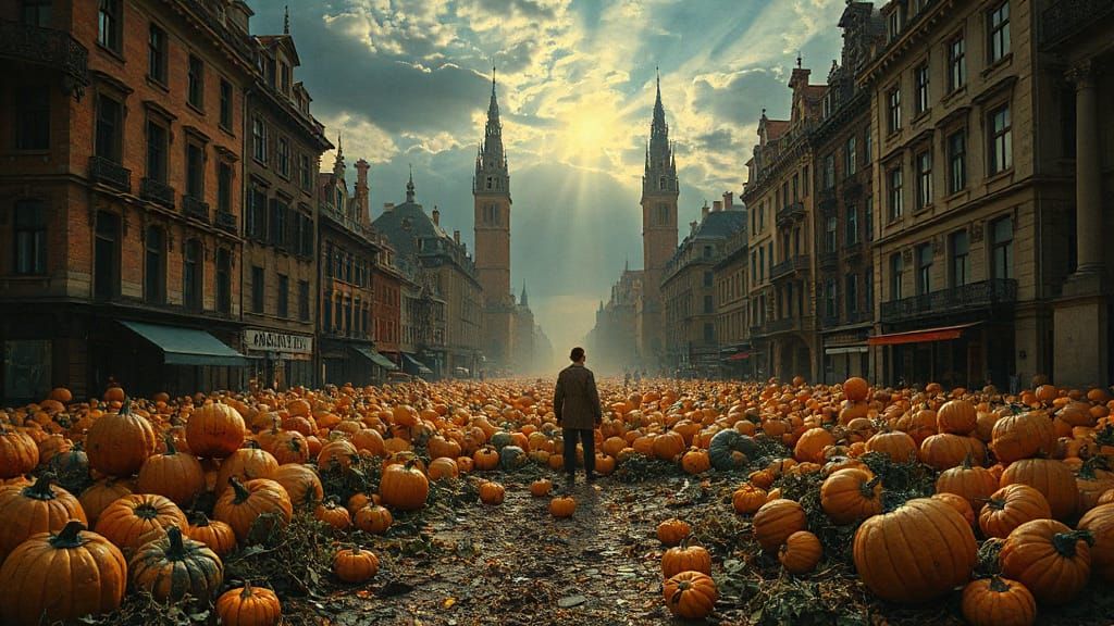 Renaissance Post-Apocalyptic City Ruled by Pumpkins