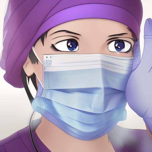 Surgical Nurse in Anime Style by Makoto Shinkai