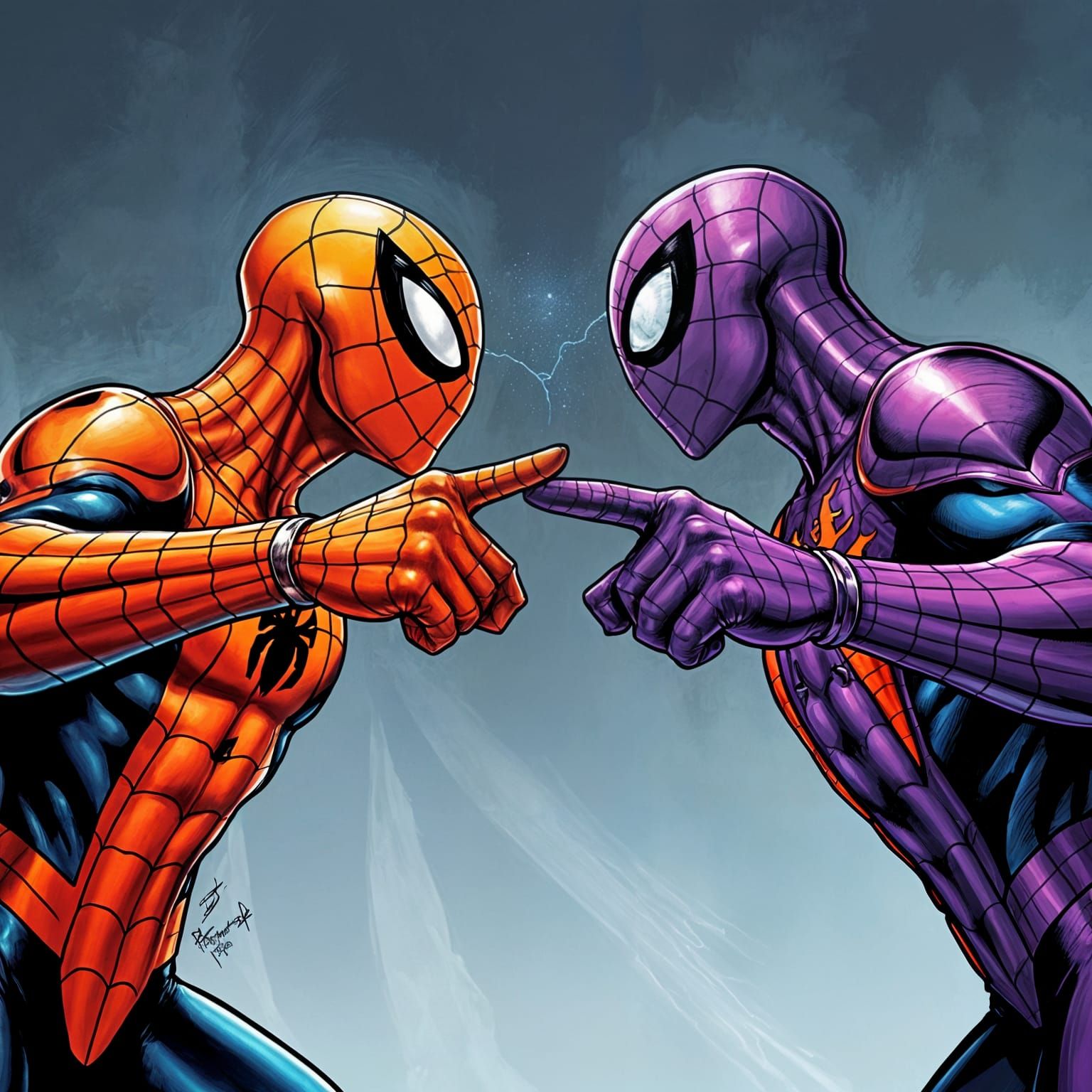 Spiderman Showdown in Vibrant Colors