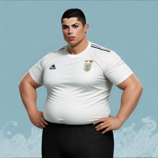 Humorous AI Rendition of Fat Cristiano Ronaldo