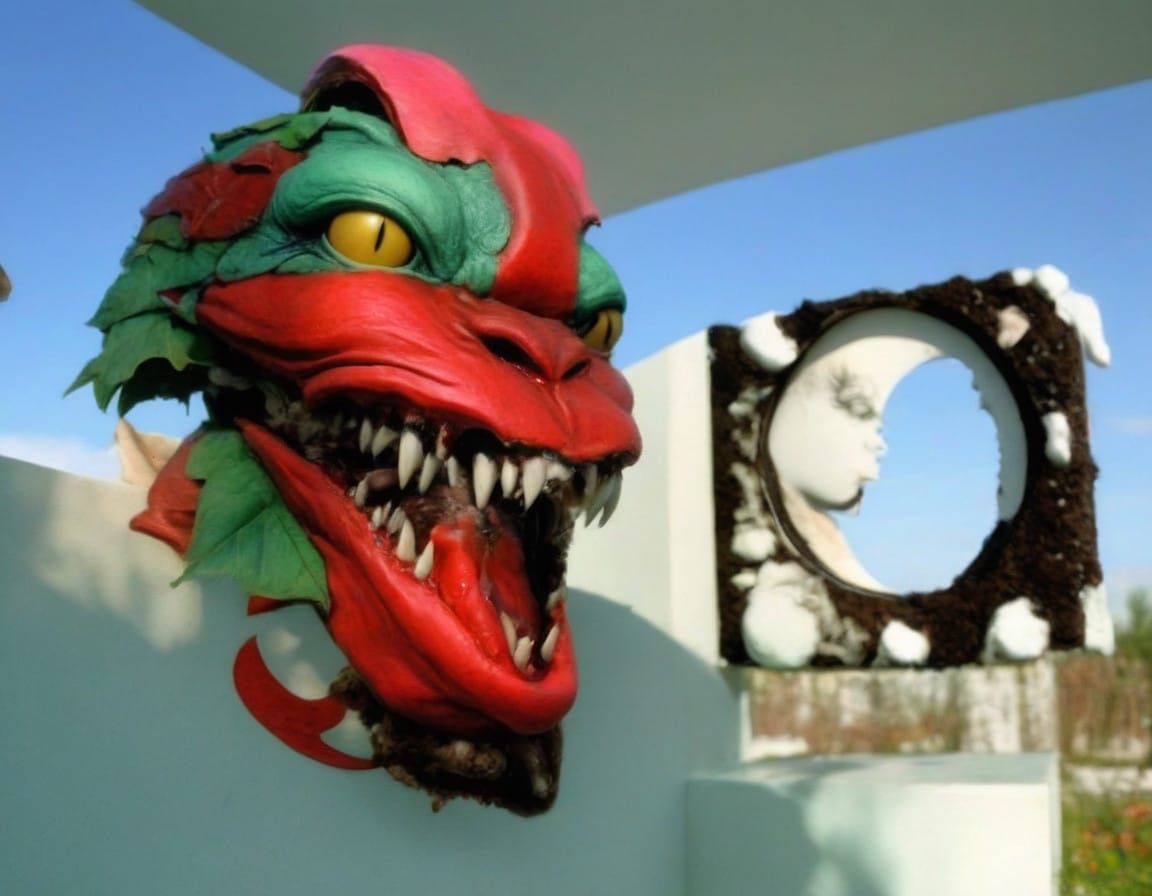 Mischievous apparition and moon