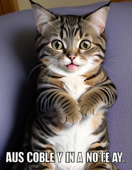 Funny Cat Meme: I Can Haz Cuddles