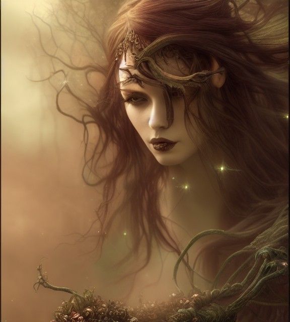 Sinister Fairy with Flowing Hair: A Digital Masterpiece
