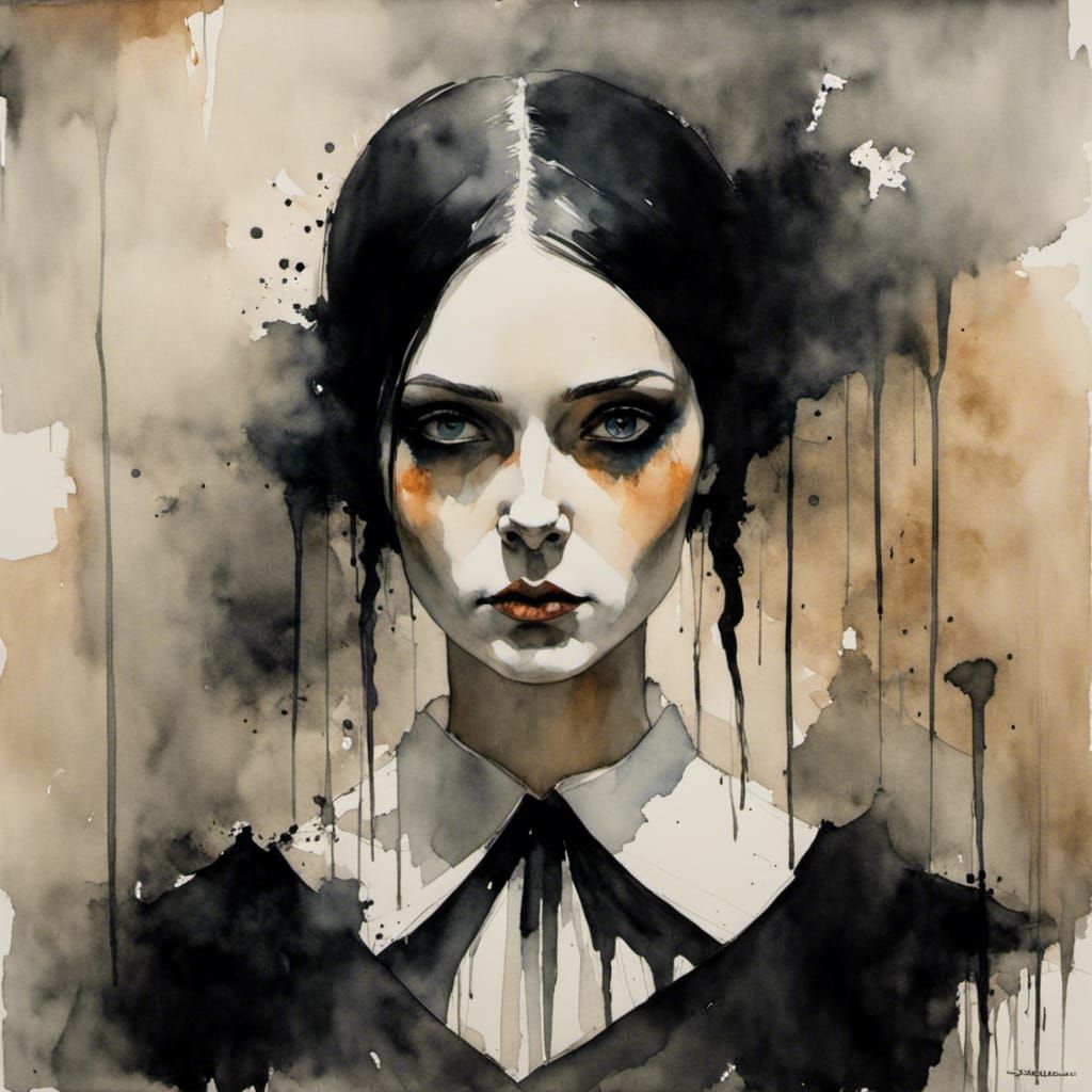 Jenna Ortega as Wednesday Addams Portrait