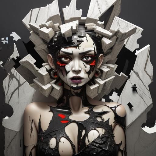 Fragmented Face: A Surreal Digital Collage