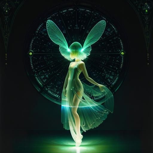 Bioluminescent Shadows Dancing with Mystical Aura