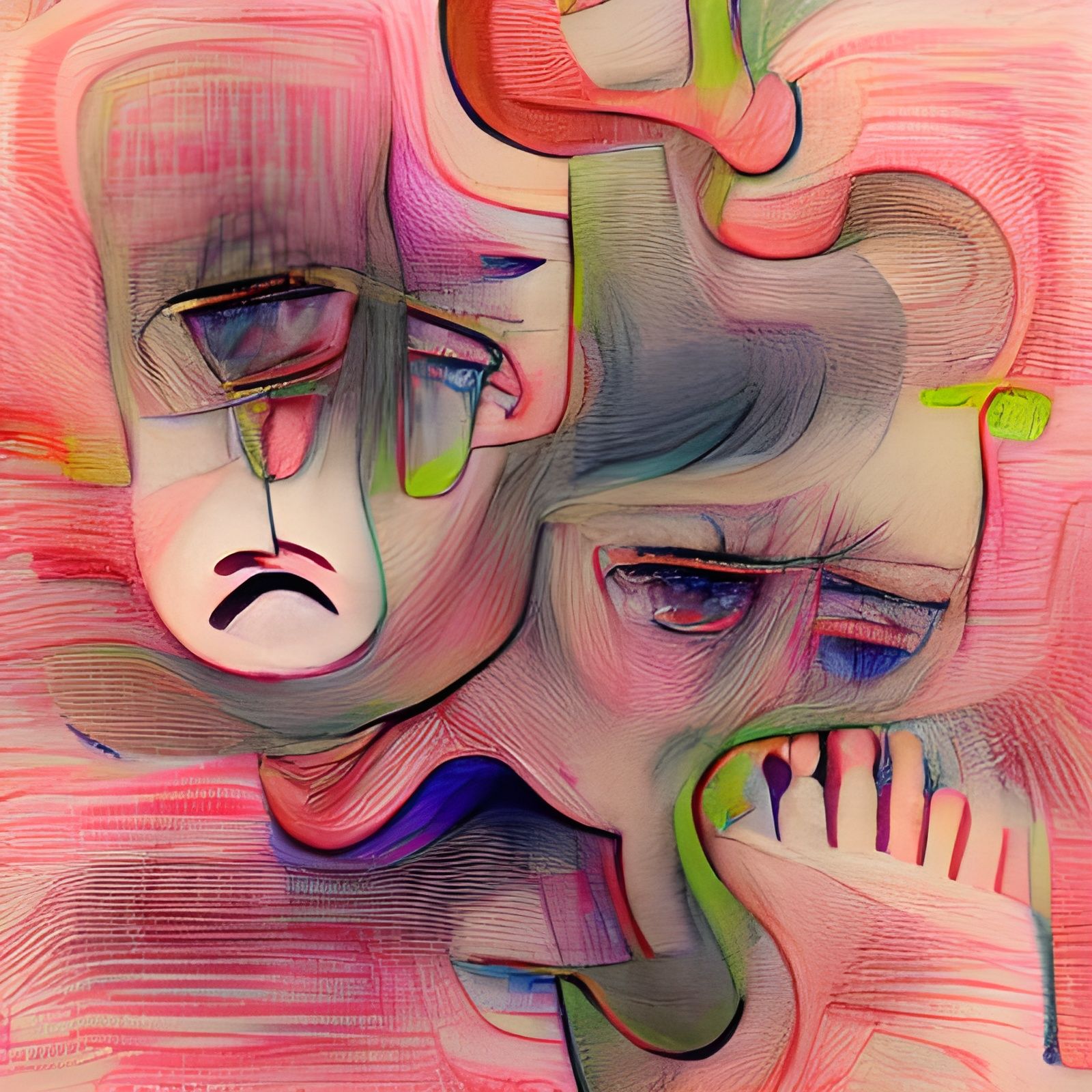 AI Generated Image of Anxiety and Despair