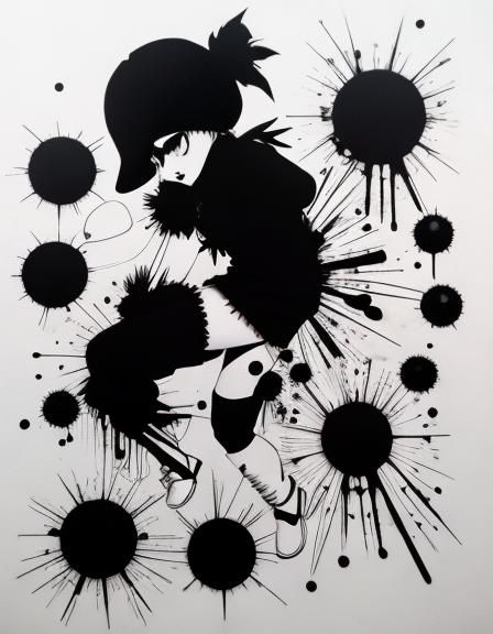 Abstract Inkblot Generated by AI