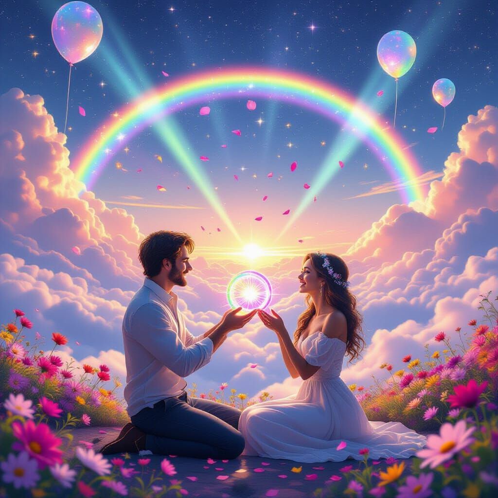 Romantic Proposal Under Northern Lights