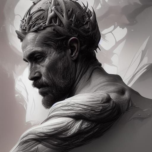 Creation and Destruction: Hyperdetailed Digital Portrait