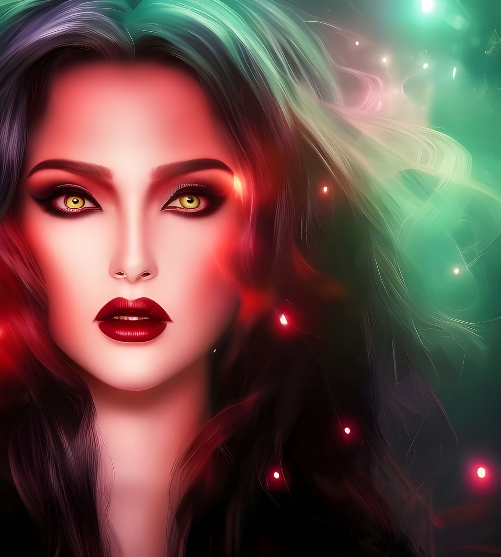 Beautiful Vampire Portrait in Hyperdetailed Digital Art
