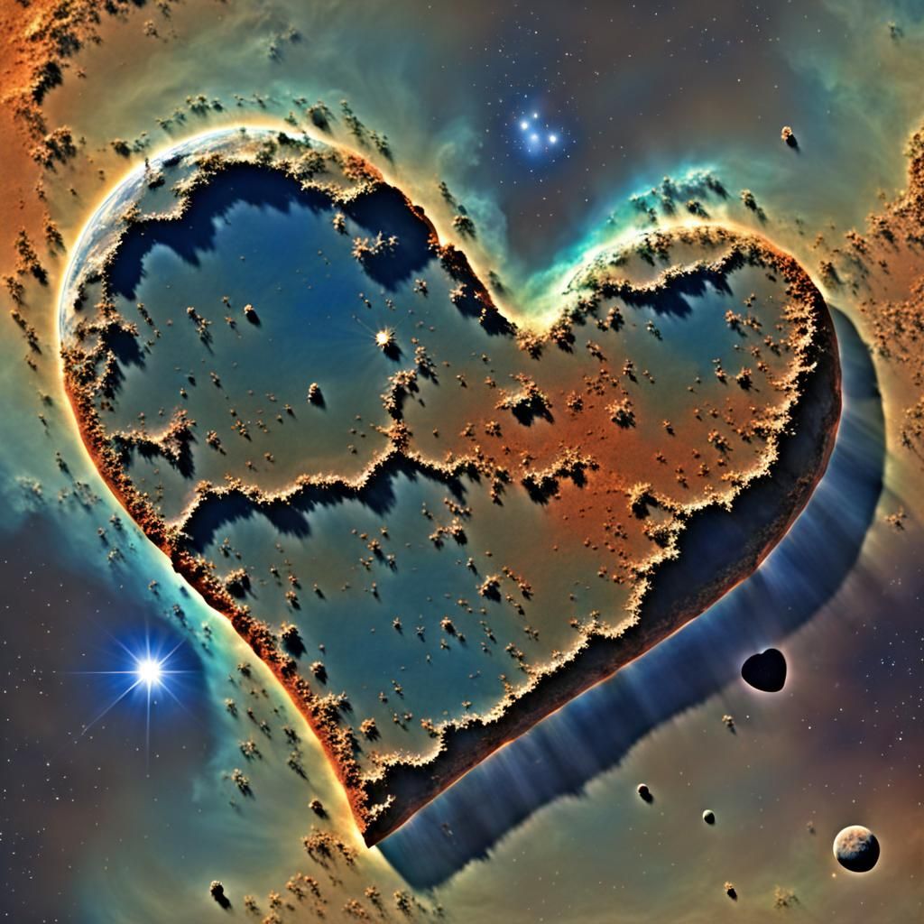 Heart-Shaped Earth: A Cosmic Vision of Terra