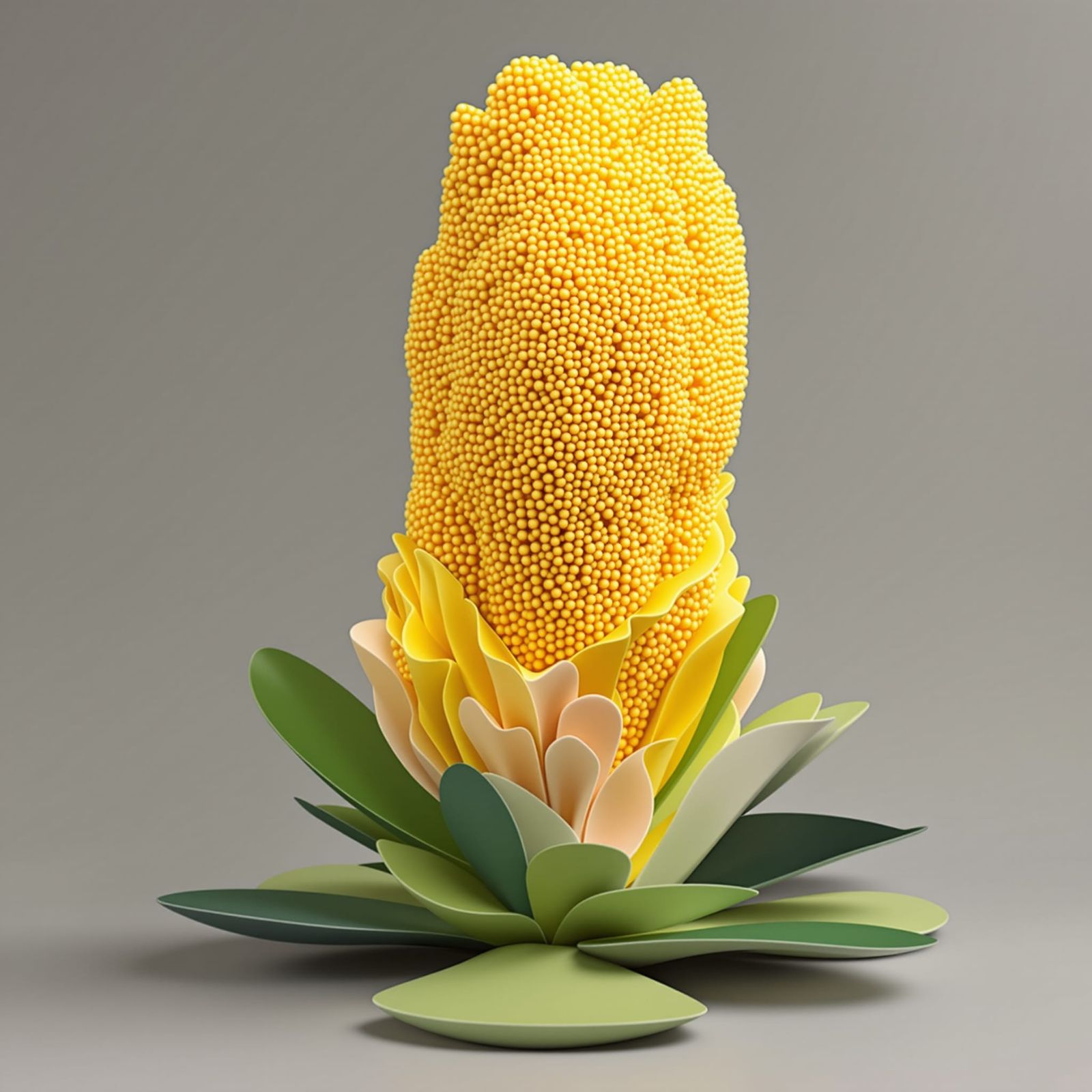 The primary form is a branching structure that erupts from a...