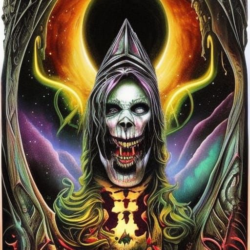 Cosmic Horror Chupacabra in Dark Sci-Fi Fantasy