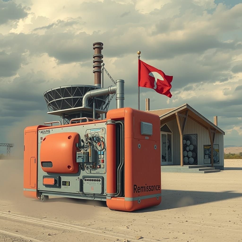 Surreal Renaissance Computer with Mushroom Decor, Hyperreal