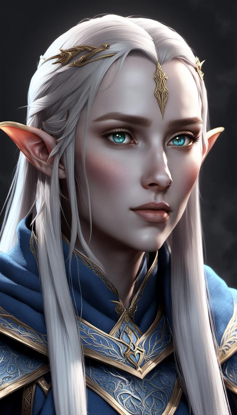 Female Elf Haldir in 3D Anime Art Style