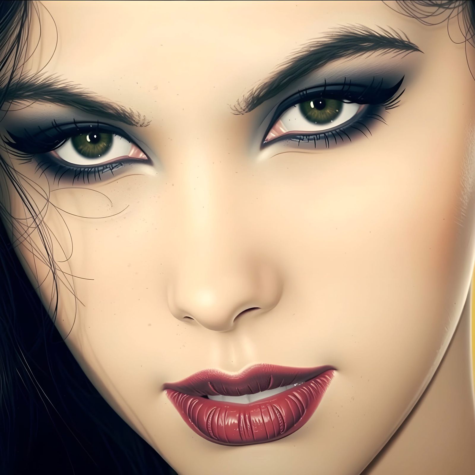 Sultry Italian Goddess in Close-Up