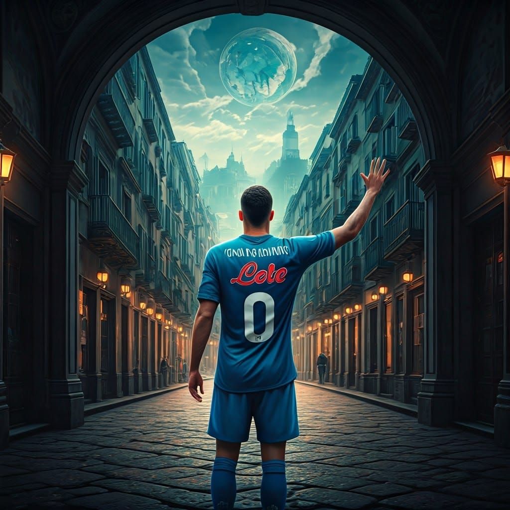 Distressed Soccer Fan in High-Definition Digital Painting