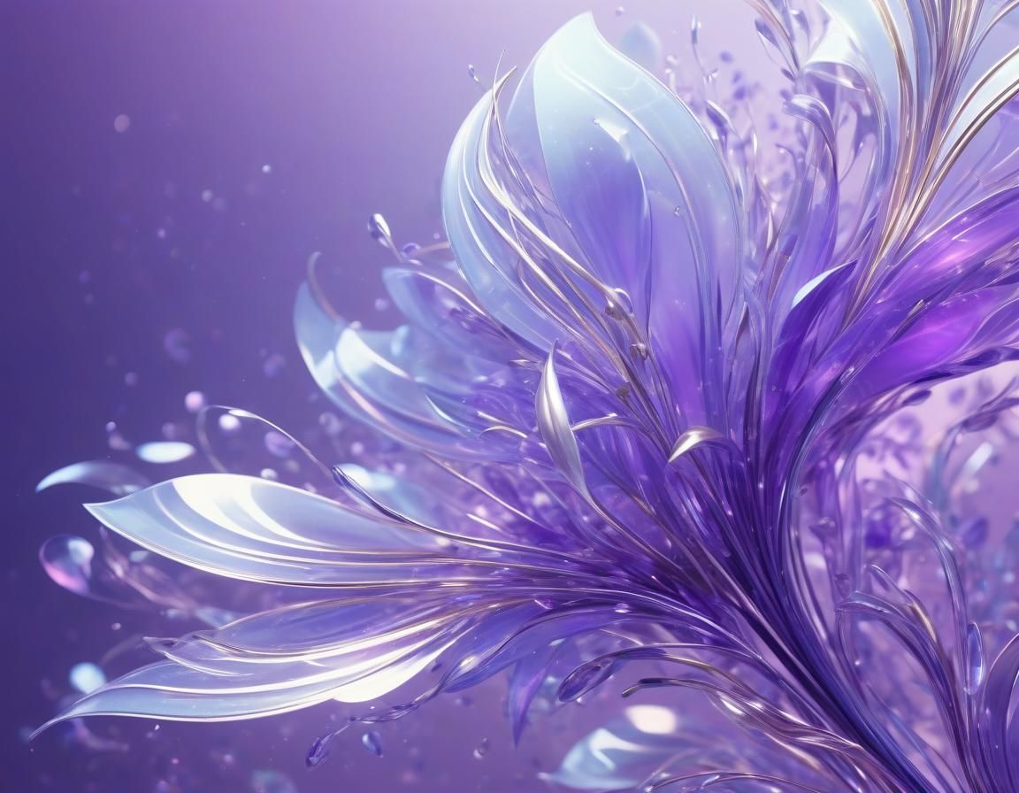 Ethereal Abstract Floral Design in Soft Purple