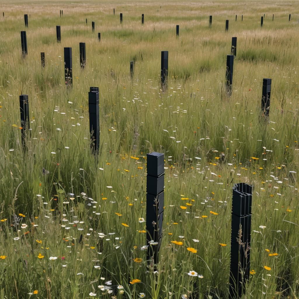 Infinite Columns in Wildflower Meadow