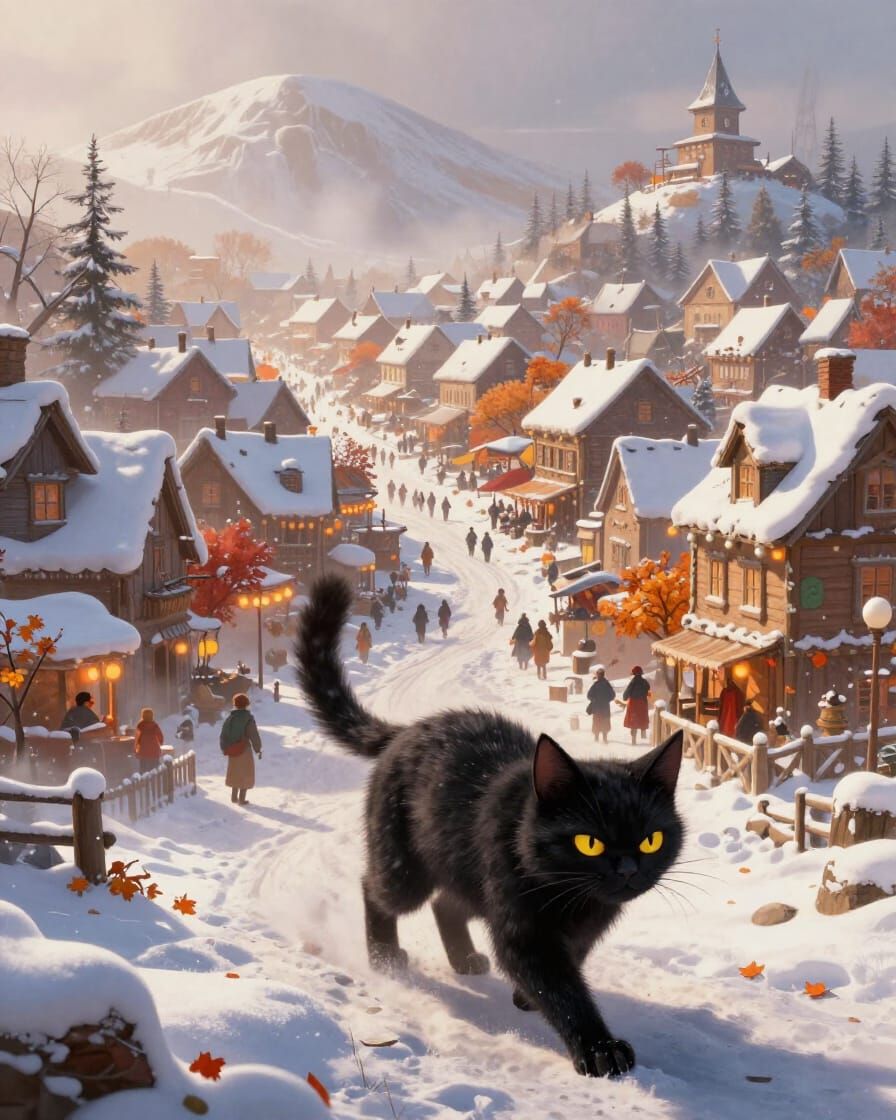 Village Transforms From Fall Festival to Winter Wonderland w...