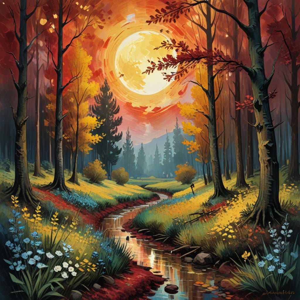 Night time Woods