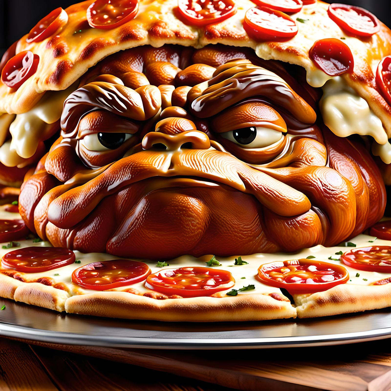 Jabba the Hutt Pizza Fusion Art
