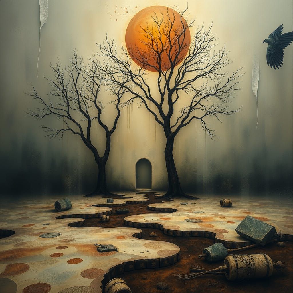 An Existential Void in Neon Hues