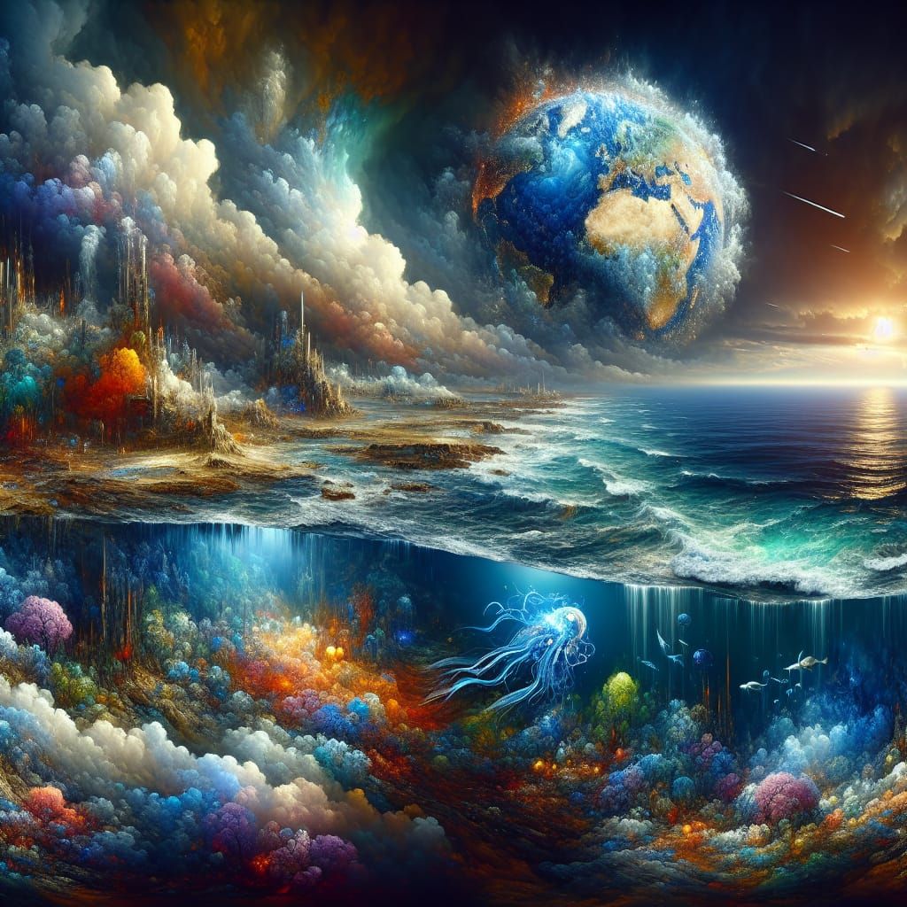 Ocean Acidification: A Detailed Matte Painting in 8K