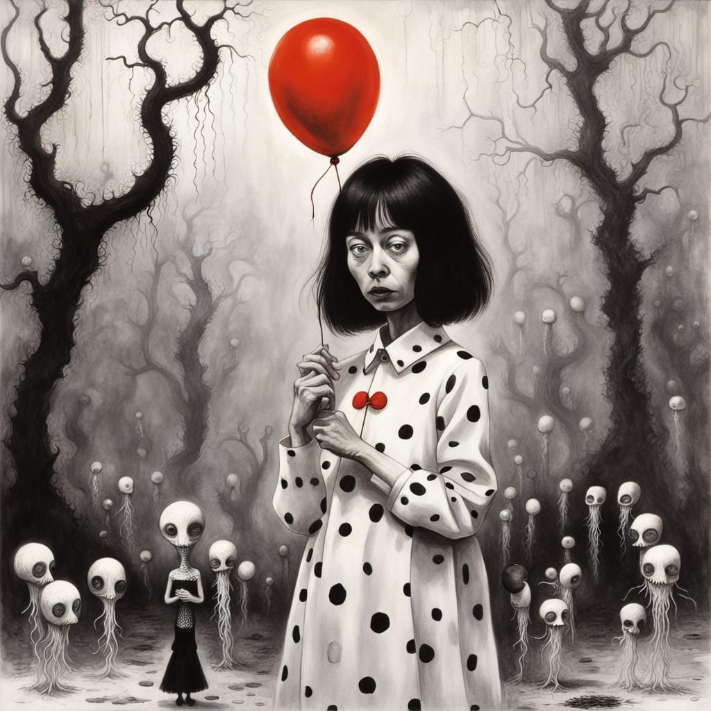 Grotesque Whimsical Polka Dots Nightmare