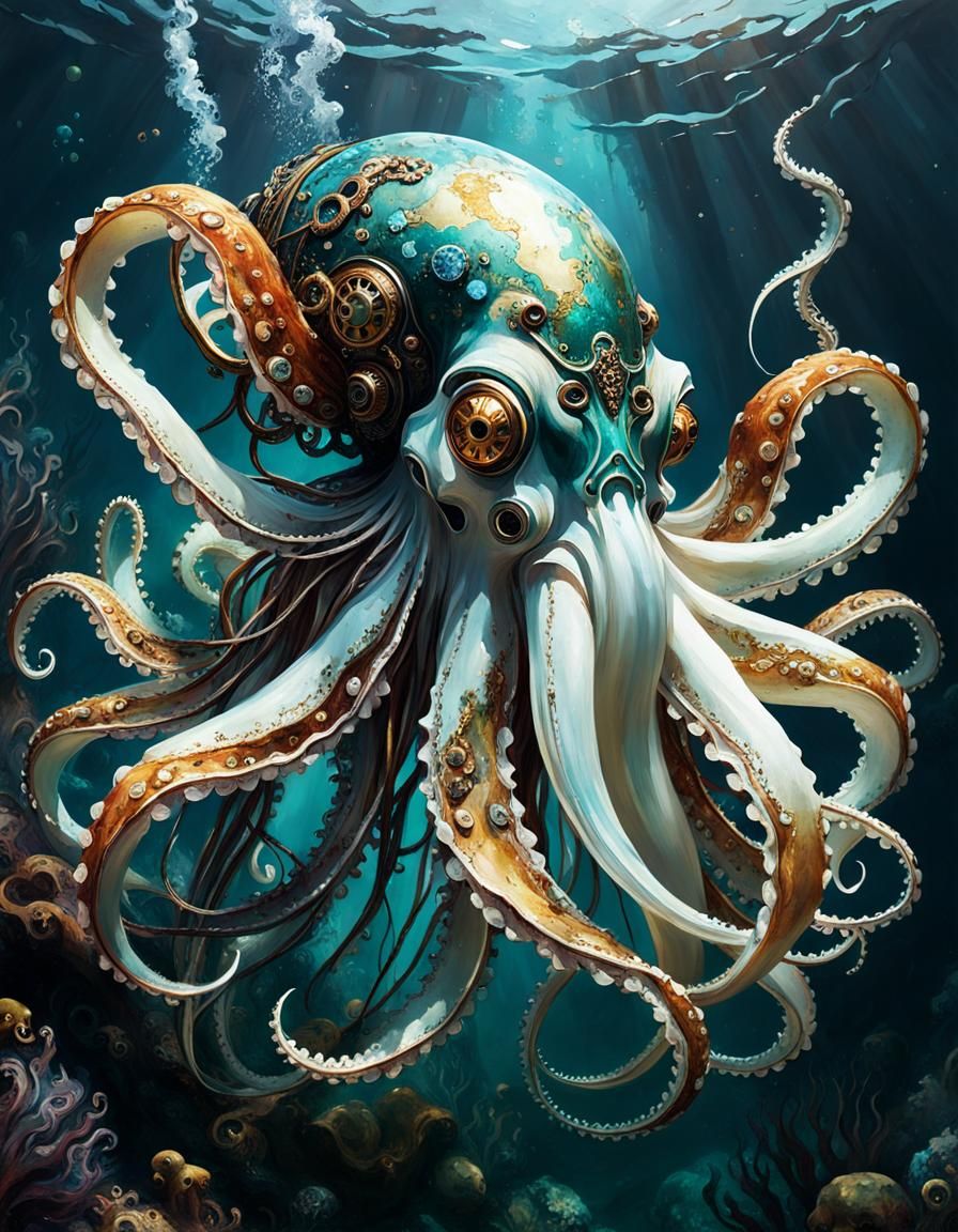 Steampunk octopus
