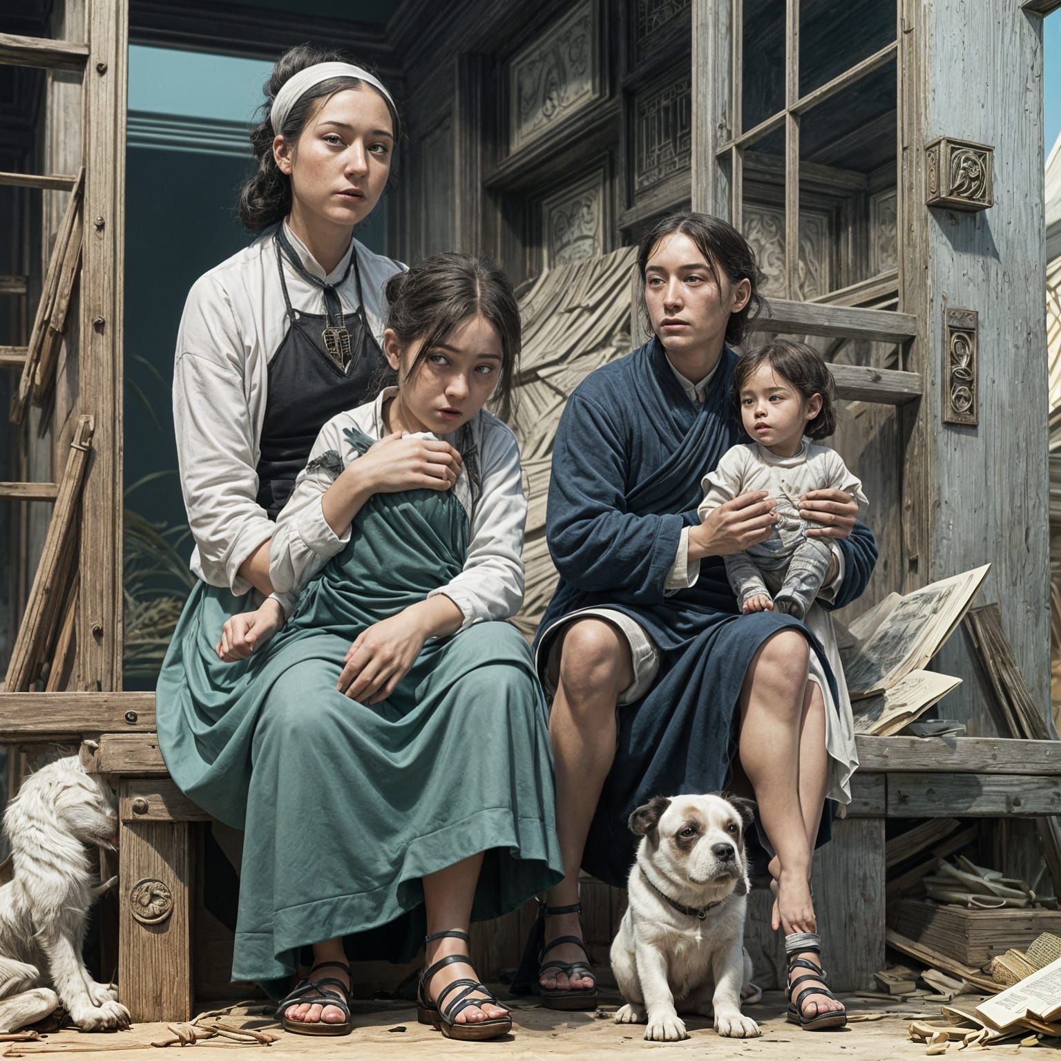 Dramatic Scene of Eastern Civilians in Crisis