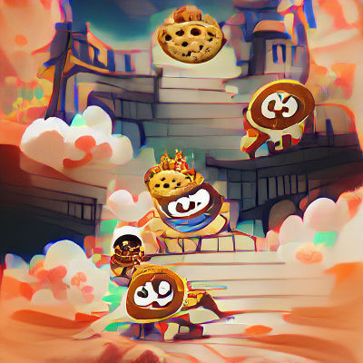 Gingerbread Man Character in a Colorful Scene