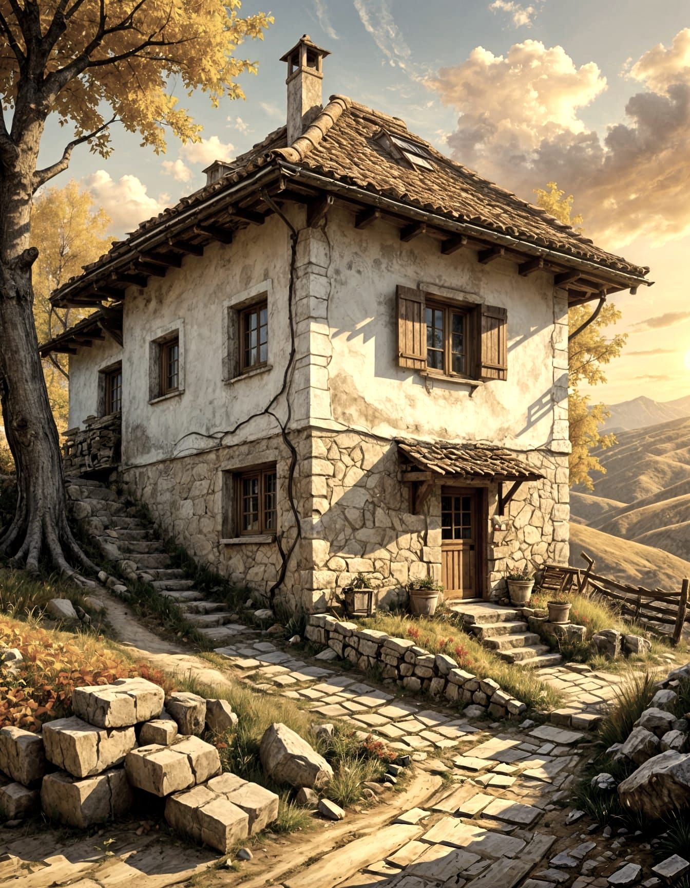 A small old rural mountain house from Serbia and Medvednik and Povlen