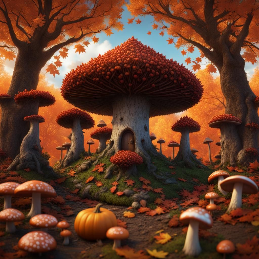 Enchanting Fall Witch Mandala: Detailed Fantasy Art