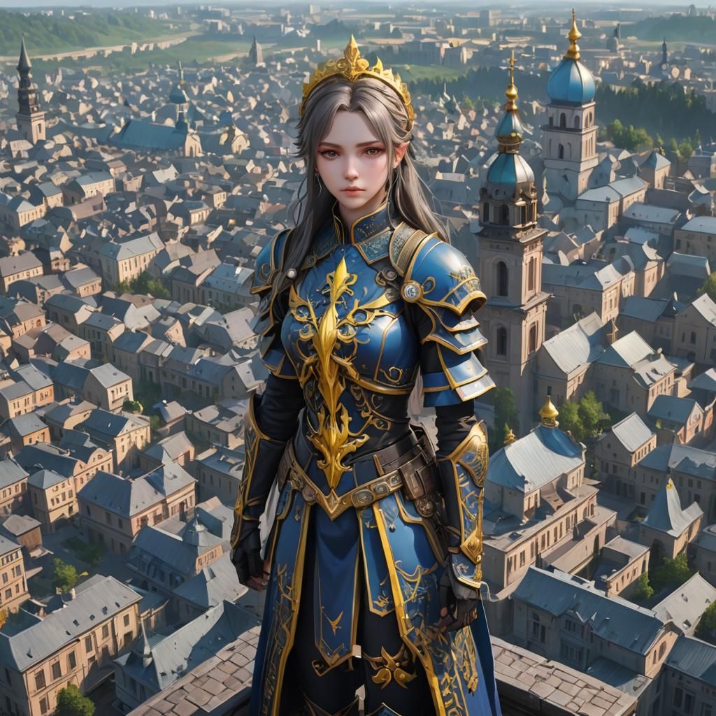 Ukraine in Detailed 3D Anime Art