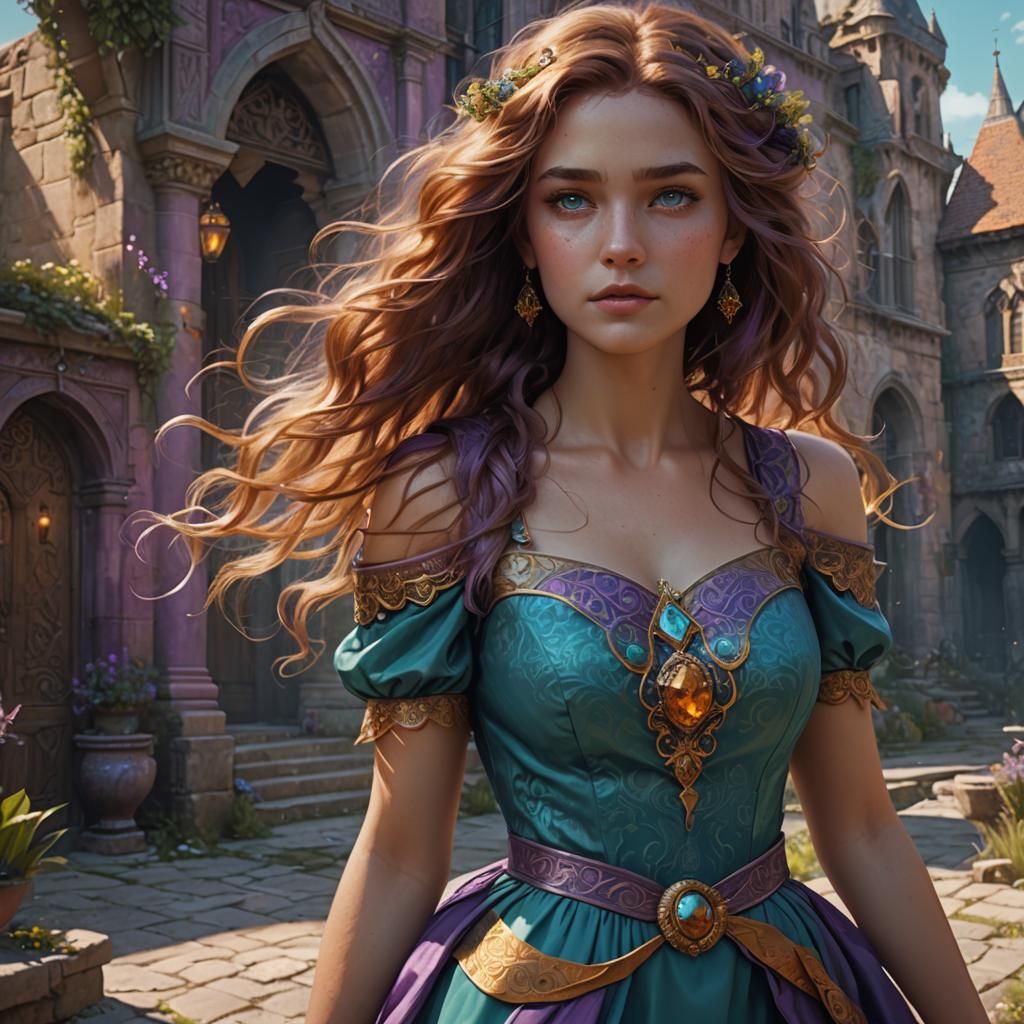 Beautiful Woman in Fantasy Concept Art
