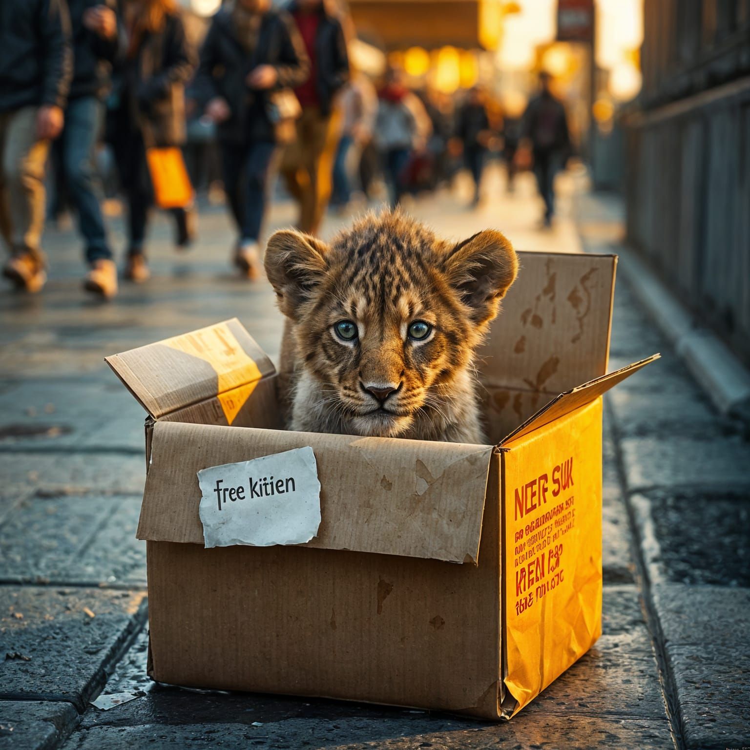 Lion Cub Rescue: Candid Street Photography