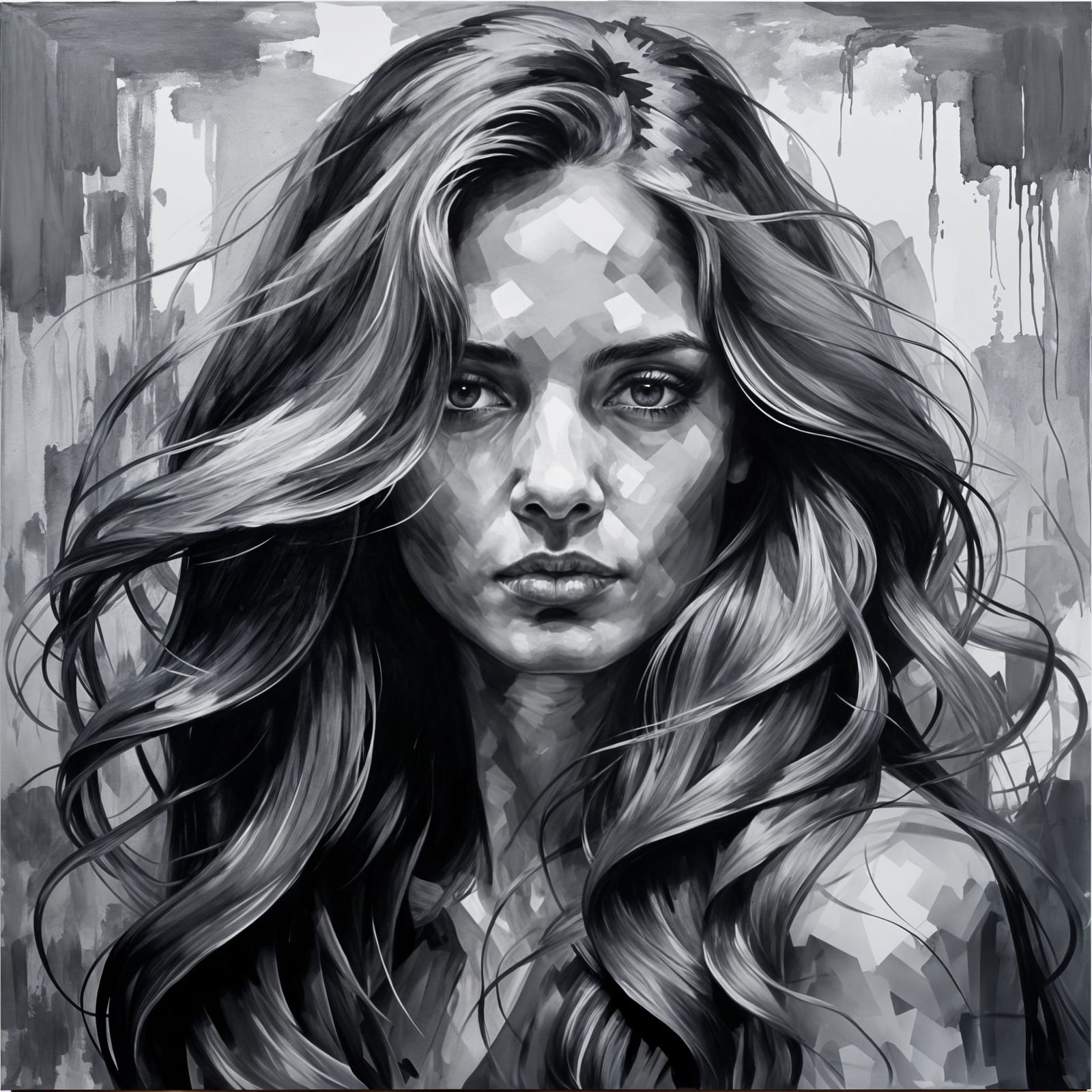 Gray Monochromatic Portrait